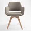 Bastion Solid Wood Dining Chair in Khaki Colour