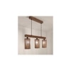 Casa 3 Series Brown Solid Wood Cluster Hanging Light