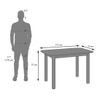 Dane Solid Wood 4 Seater Dining Table In Danish Walnut Finish