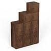 Calcio Combo Engineered Wood Wardrobe In Brown Maple Finish