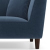 Janet 2 Seater Fabric Loveseat In Lapis Blue Colour