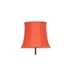 Theo Orange Fabric Floor Lamp with Black Iron Base