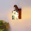 Devansh Solid Wood Electric Wall Light in Brown Colour with Multi Shade Count of 1 Light