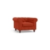 Winchester Premium 1 Seater Fabric Sofa in Lava Colour