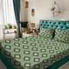 Multicolor Abstract 180 TC Flat 1 Queen  Bedsheet with 2 Pillow Covers