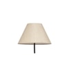 Hazel Off White Fabric Floor Lamp with Black Iron Base