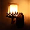 Eliante Brillia Wall Light With Black And Gold Glass Shade In Black And Gold Colour