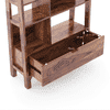 Alberto Solid Wood Bookshelf in Teak Finish