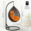 Premium Egg Single Seater 6 Star Swing Chair Orange
