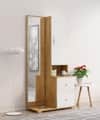 Hexa Red Wooden Dressing Table in Giant Wood and Frosty White Colour
