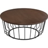 Scandinavian Flux Round Coffee Table Brown Matte Finish