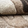 Handmade Wool Area Rug Modern Abstract Brown Beige 3 x 5 Feet Carpet