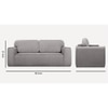 Parega 3 Seater Pull Out Sofa cum Bed  in Grey Colour