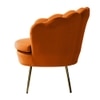 Melta Solid Wood Accent Chair in Orange Colour