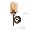 Eliante Modern Wall Lights Mild Steel & Glass Material Black, Gold & Champaign Finish