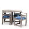 Kingston Sheesham Wood 4 seater Dining Table Set in Antique Grey Finish