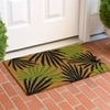 Luxe Home 100% Natural Coir Doormat Leaf Print Design (71x45 cm)