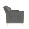 Novelle 3 Seater Velvet Sofa Cum Bed in Grey colour