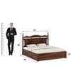 Lavento Sheesham Wood King Size Bed With Box Storage In Provincial Teak Finish