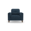 Verona Premium 1 Seater Fabric Sofa in Indigo Blue Colour