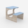 Montessori Toddler Activity Table & Chair in Oak and Light Blue