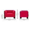 Octavia Boucle Fabric Lounge Chair in Red