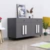Hexa Red Multipurpose Storage Cabinet With 2 Drawer 4 Door in Slate Grey Colour