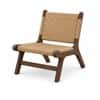 Bombay Woven Accent Chair in Walnut Finish