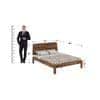 Samriddh Solid Wood Queen Size Non Storage Bed In Provincial Teak Finish