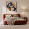 Casa Haven Relax Queen Size Bed in velvet With Engineered Hardwood Frame & Hydraulic Storage