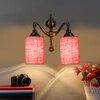 Devansh Metal Electric Wall Light in Pink Colour with Pink Shade Count of 2 Lights