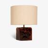 Ember Handicrafted Table Lamp in Splattered glass and Natural Colour