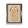 Beige Blue Mughal Floral Printed Framed Canvas Wall Canvas Wall Prints Set of 1 Multicolor Matte