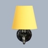 Devansh Metal Electric Wall Light in Antique Gold Colour with Yellow Shade Count of 1 Light