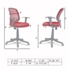 Xxeana Low Back Ergonomic Chair in Red Colour