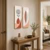The Castle Decor Nordic Abstract Botanical Wall Art Set of 2 19x27 Inch