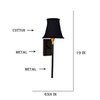 Devansh Metal Electric Wall Light in Black Colour with Black Shade Count of 1 Light