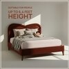 Elaris Curve Comfort King Size Bed King Size Bed in velvet With Engineer Wood Frame & Hydraulic Storage