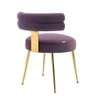 Swizzy Solid Wood Accent Chair in Purple Colour