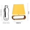 Devansh Yellow Cotton Table Lamp With  Wood Natural Base -6