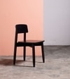 Rota Solid Wood Dining Chair In Black Finish