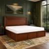 Sahaj Solid Wood Compact King Bed Box Storage Provincial Teak Finish Mattress 72 x 72 Inches
