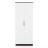 Riley Engineered Wood 2 Door Wardrobe in White Finish