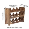 Kassel Sheesham Wood Wine Rack for 12 Bottles in Teak Finish