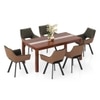 Atlas Crest Storage 6 Seater Dining Table With Casey Swivel Dining Chair
