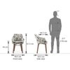Dane Solid Wood Dining Table 6 Seater with 6 Rochelle Lounge Chairs (Finish: Honey, Colour: Adrian Velvet)