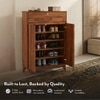 Webster 15 Pair Shoe Rack With Drawer in Sheesham Finish