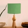 Devansh Green Jute  Table Lamp With  Wood Natural Base (7X18.25 Inches)-17