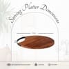 Inseparables Teak Wood Serving Platter Black