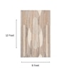 Handmade Wool Area Rug Modern Minimalist Beige 9 x 12 Feet Carpet